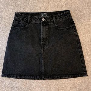 Frank & Oak Black Denim Mini Skirt